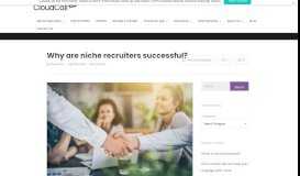 
							         Why are niche recruiters successful? | CloudCall								  
							    