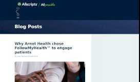 
							         Why Arnot Health chose FollowMyHealth™ to engage patients								  
							    