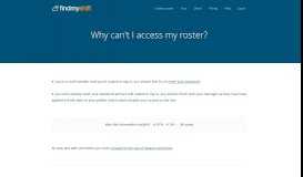 
							         Why can't I access my roster? - Findmyshift								  
							    