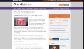 
							         Why did Visa exit Syncada? - - Spend Matters								  
							    