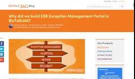 
							         Why did we build ESB Exception Management Portal | BizTalk360 Blogs								  
							    