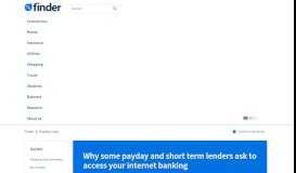
							         Why do payday lenders need my internet banking details ...								  
							    