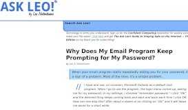 
							         Why Does My Email Program Keep Prompting for My ...								  
							    