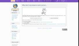 
							         Why don't my projects work correctly online? - Scratch Wiki								  
							    