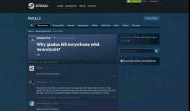 
							         Why glados kill evrywhone whit neurotoxin? :: Portal 2 General ...								  
							    