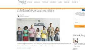 
							         Why Intranet for Employee Engagement - Impiger Technologies								  
							    