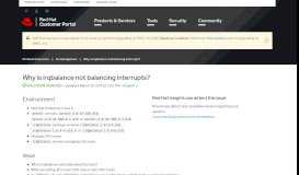 
							         Why is irqbalance not balancing interrupts? - Red Hat Customer Portal								  
							    