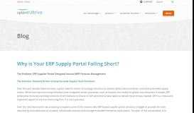 
							         Why is Your ERP Supply Portal Falling Short? - Ultriva - Upland Software								  
							    