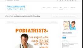 
							         Why Officite is a Bad Choice for Podiatrist Marketing - Physician ...								  
							    
