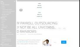 
							         Why payroll outsourcing may not be all unicorns and rainbows ...								  
							    