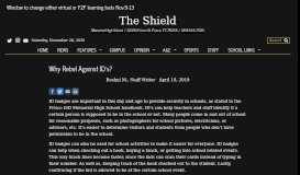 
							         Why Rebel Against ID's? – The Shield								  
							    