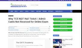 
							         Why TCS Off-Campus Recruitment Hall Ticket/Admit Card Not Received								  
							    