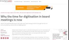 
							         Why the time for digitisation in board meetings is now - GovTech ...								  
							    