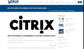 
							         Why We're Proud to Be Members of the Citrix Partner Portal ...								  
							    