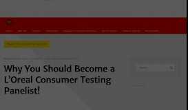 
							         Why You Should Become a L'Oreal Consumer Testing Panelist!								  
							    