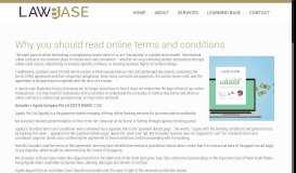 
							         Why you should read online terms and conditions - LawBase								  
							    