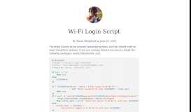 
							         Wi-Fi Login Script - Simon Westphahl								  
							    