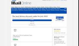 
							         Wickes discount codes: 10% OFF in January | Daily Mail								  
							    