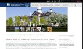 
							         Widener University: Embracing a Mission as an Anchor for Chester ...								  
							    