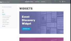 
							         Widgets – The Ticketmaster Developer Portal								  
							    