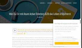 
							         Wie Du Dir mit Azure Active Directory-B2B das Leben erleichterst								  
							    