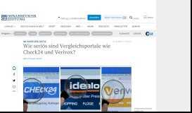 
							         Wie seriös sind Vergleichsportale wie Check24, Idealo und Verivox?								  
							    