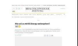 
							         Wie soll es mit BS Energy weitergehen? - Braunschweig ...								  
							    