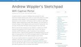 
							         WiFi Captive Portal | Andrew Wippler's Sketchpad								  
							    