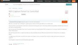 
							         WIFI Captive Portal For SonicWall - Spiceworks Community								  
							    