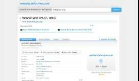 
							         wifipass.org at WI. ACCUEIL PASSMAN01 - Website Informer								  
							    