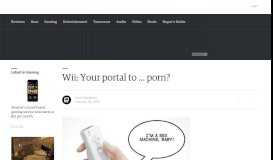 
							         Wii: Your portal to ... porn? - Engadget								  
							    