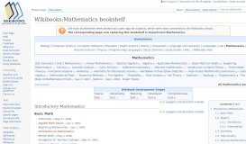 
							         Wikibooks:Mathematics bookshelf - Wikibooks, open books for an ...								  
							    