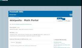 
							         Wikipedia - Math Portal | Freemath Wiki | FANDOM powered by Wikia								  
							    