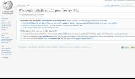 
							         Wikipedia talk:Scientific peer review/SPR methodology - Wikipedia								  
							    