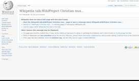 
							         Wikipedia talk:WikiProject Christian music/Contemporary Christian ...								  
							    