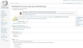 
							         Wikipedia:Community portal/Redesign - Wikipedia								  
							    