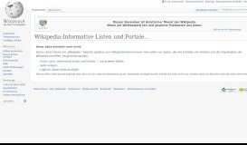 
							         Wikipedia:Informative Listen und Portale – Wikipedia								  
							    