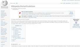 
							         Wikipedia:Portal/Guidelines - Wikipedia								  
							    