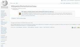 
							         Wikipedia:Portal/Instructions - Wikipedia								  
							    