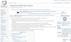 
							         Wikipedia:WikiProject Portals - Wikipedia								  
							    