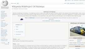 
							         Wikipedia:WikiProject UK Railways - Wikipedia								  
							    
