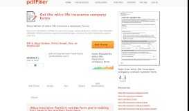 
							         Wilco Life Insurance Company Forms - Fill Online, Printable ...								  
							    