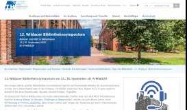 
							         Wildauer Bibliothekssymposium - Campushochschule vor den Toren ...								  
							    