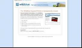 
							         WildBlue Support Portal								  
							    