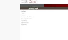 
							         WildcatMail - CSU, Chico								  
							    