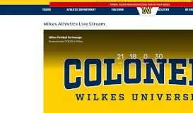 
							         Wilkes Athletics Live Stream - Wilkes University Athletics								  
							    