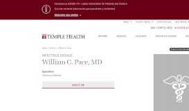 
							         William C. Pace | Temple Health								  
							    