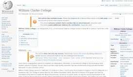 
							         William Clarke College - Wikipedia								  
							    