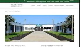 
							         William Floyd School District » William Paca Middle School								  
							    