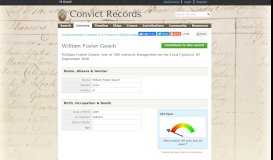 
							         William Foster Geach - Convict Records								  
							    